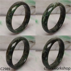 Dark green mix some green jade bangle