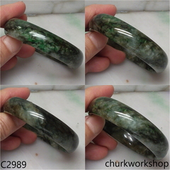 Dark green mix some green jade bangle