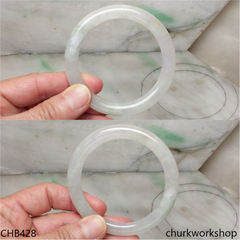 Light green jade bangle