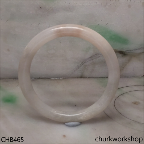 Pale green mix pale yellowish jade bangle