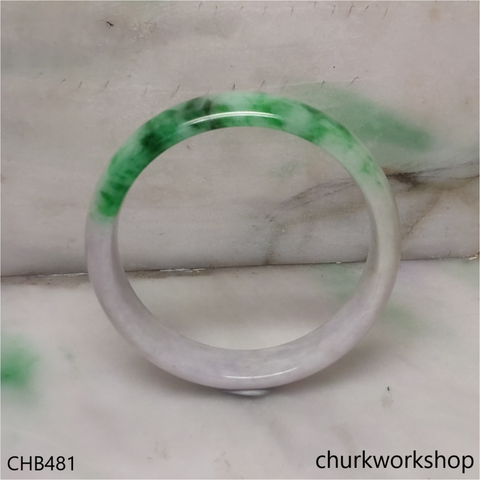 Green mix lavender jade bangle