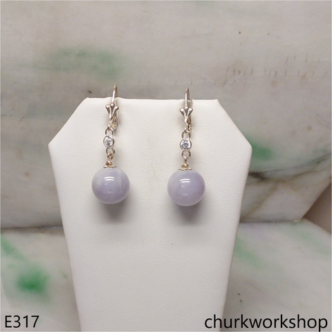 Lavender beads  earrings