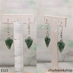 Jade leaf earrings