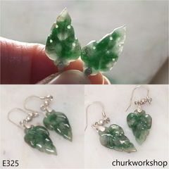 Jade leaf earrings