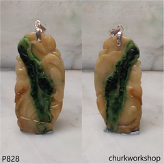 Multicolor jade carving pendant