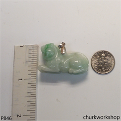 Light green jade tiger pendant