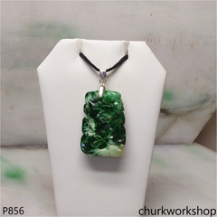 Green jade carving pendant