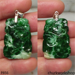 Green jade carving pendant