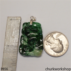 Green jade carving pendant