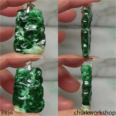 Green jade carving pendant