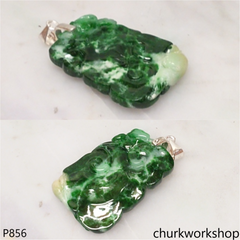 Green jade carving pendant