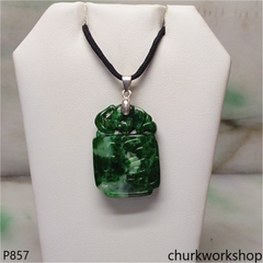 Green jade carving pendant