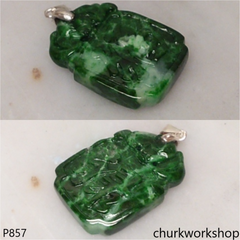 Green jade carving pendant