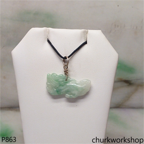 Light green jade dragon pendant