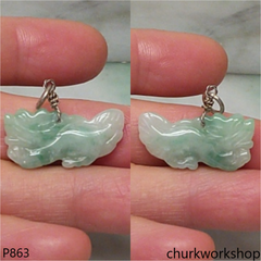 Light green jade dragon pendant