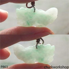 Light green jade dragon pendant