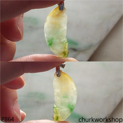 Multicolor small jade fish pendant