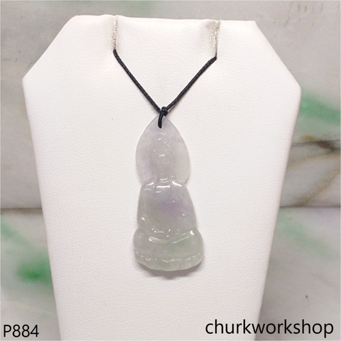 Pale lavender mix green jade lady Buddha