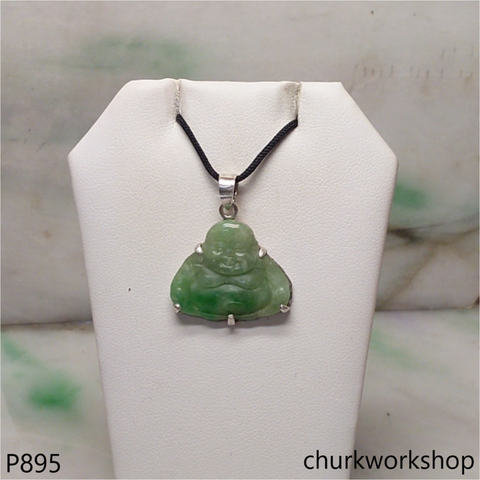 Jade happy Buddha pendant