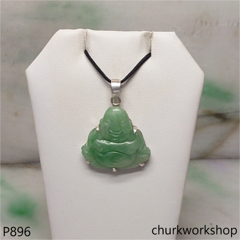 Jade happy Buddha pendant