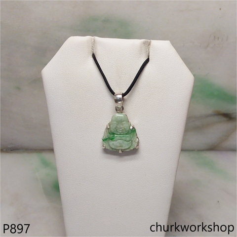 Jade happy small Buddha pendant