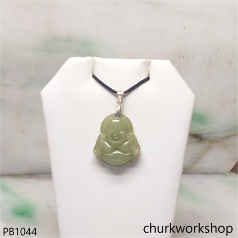 Small molt green jade happy Buddha pendant