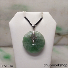 Molt green jade Donut pendant