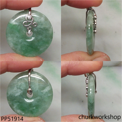 Molt green jade Donut pendant