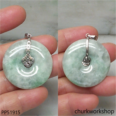 Light green jade Donut pendant