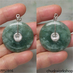 Molt green jade Donut pendant