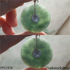 Molt green jade Donut pendant