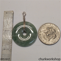 Molt green jade Donut pendant