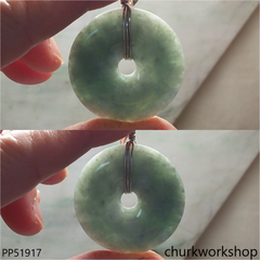 Molt green jade Donut pendant