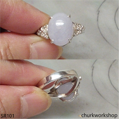 Lavender jade ring