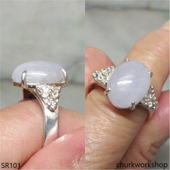 Lavender jade ring