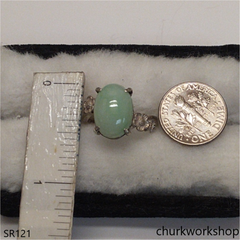 Oval jade ring