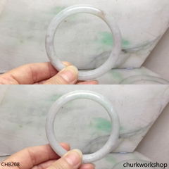 Light green mix pale lavender jade bangle