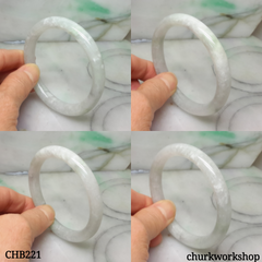 White jade bangle, pale green jade bangle