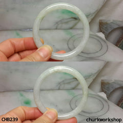 Pale green jade bangle