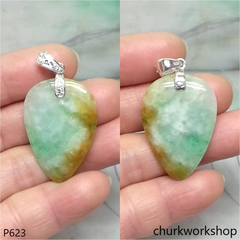 Multi color jade pendant