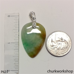 Multi color jade pendant