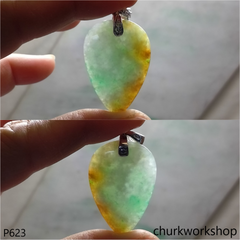 Multi color jade pendant