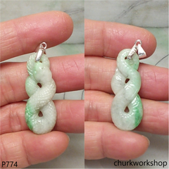 Jade snake pendant