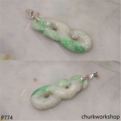 Jade snake pendant