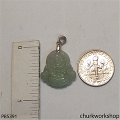 Small jade happy Buddha pendant