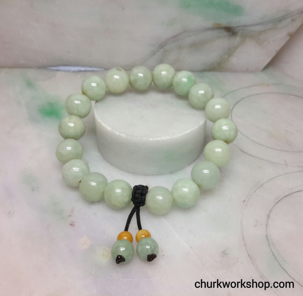 Light green beads bracelet – Churk Work Shop