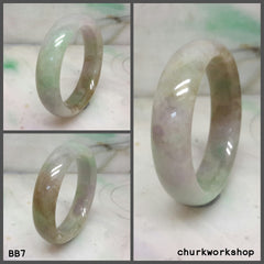 Baby jade bangle, multi color baby jade bangle