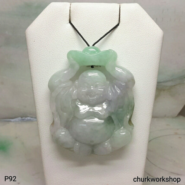 Jade happy Buddha pendant, Buddha pendant, jade – Churk Work Shop