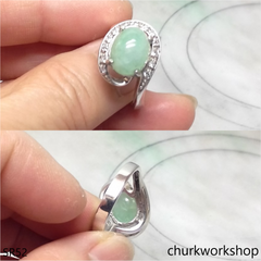 Light green jade ring