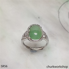 Light green jade ring